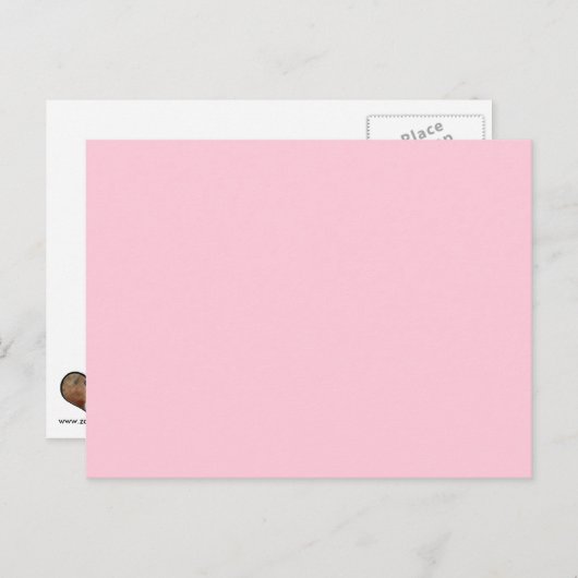 Roze sjabloon om aan te passen met afbeeldingen en briefkaart (Voorkant / Achterkant)