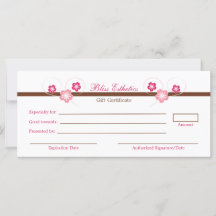 Roze Sjabloon Sakura Gift Certificate
