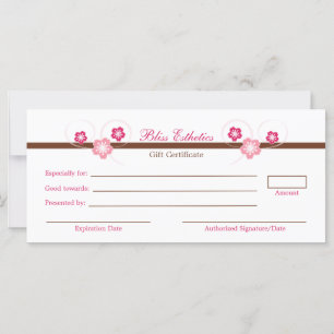 Roze Sjabloon Sakura Gift Certificate
