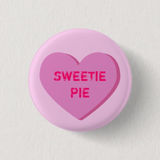 Roze Sjabloon voor Gesprekshartjes Ronde Button 3,2 Cm (Voorkant)