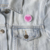 Roze Sjabloon voor Gesprekshartjes Ronde Button 3,2 Cm (In situ)