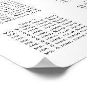 Roze Sjabloon Wedding Seating Chart 280 gasten Poster (Hoek)