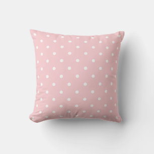 Roze sjabloon Witte polkadot Trend Elegante Pastel Kussen