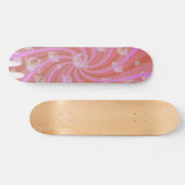 Roze skateboard met rode zwembroeken en bubels (Horizontaal)