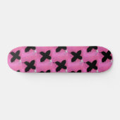 Roze skateboard. persoonlijk skateboard (Horizontaal)