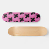 Roze skateboard. persoonlijk skateboard (Horizontaal)