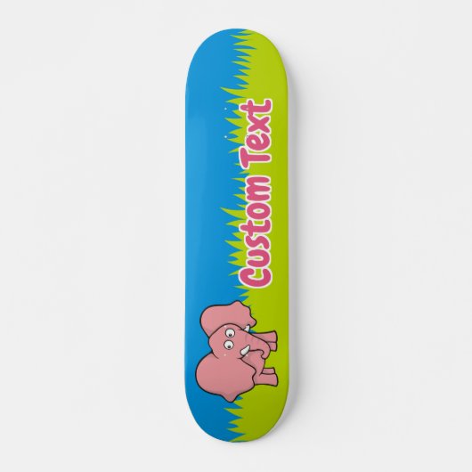 Roze skateboard van de cartoon van olifanten (Voorkant)