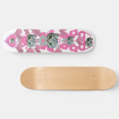 roze skateboard van schattig kat (Horizontaal)