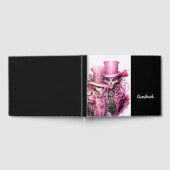 Roze Skelet Bruiloft Steampunk Gastenboek (Volledig)