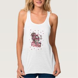Roze Skelet Esthetiek Tanktop