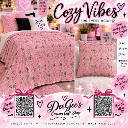 Roze Skelet Patroon Pastel Goth Schattig Halloween Kussen