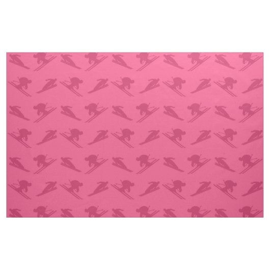 Roze ski-patroon stof (Yard (91,4 cm))