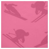 Roze ski-patroon stof (Swatch)