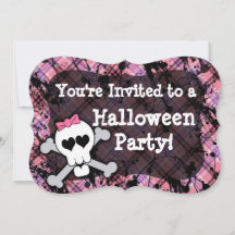 Roze Skull Cute Girl's Halloween Party-uitvindinge