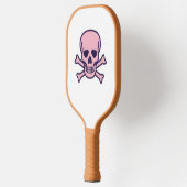 Roze Skull White en tan pickleball paddle (Links)