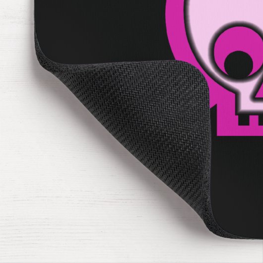 Roze Skulls Mousepad Muismat (Hoek)