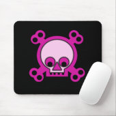 Roze Skulls Mousepad Muismat (Met muis)