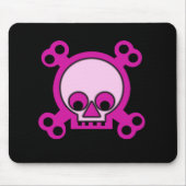 Roze Skulls Mousepad Muismat (Voorkant)
