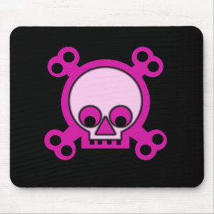 Roze Skulls Mousepad Muismat