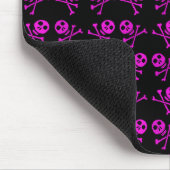 Roze Skulls Muismat met aangepaste tekst (Hoek)