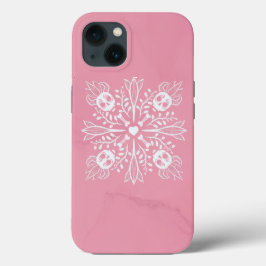 Roze Skulls Pastel Gothic Kawaii Schattigee Horror Case-Mate iPhone Case