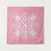 Roze Skulls Pastel Gothic Kawaii Schattigee Horror Wandkleed (Voorkant (horizontaal))