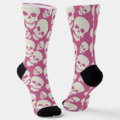 Roze Skulls Socks Sokken (Gebogen)