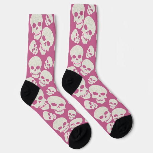 Roze Skulls Socks Sokken (Rechts)
