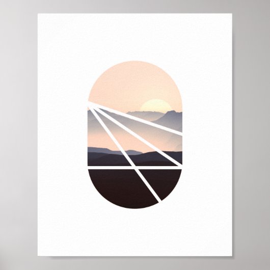 Roze Sky | Abstract fotoPoster Poster (Voorkant)