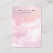 Roze Sky Cloud Custom Sieraden Display Kaart Visitekaartje (Voorkant)