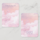 Roze Sky Cloud Custom Sieraden Display Kaart Visitekaartje (Voorkant / Achterkant)