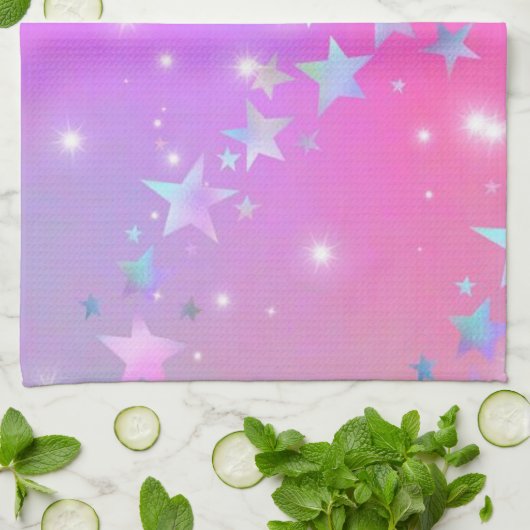 Roze Sky Theedoek (Gevouwen)