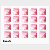 Roze Sky Vierkante Sticker (Vel)