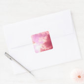 Roze Sky Vierkante Sticker (Envelop)