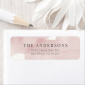 Roze Sky Waterverf Meisje Baby shower Etiket (Insitu)