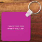 Roze Sla Sleutelhanger met Monogram (Achterkant)