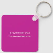 Roze Sla Sleutelhanger met Monogram (Achterkant)