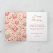 Roze Slaapfeestviering Kaart (Binnen)