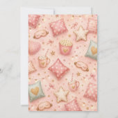 Roze Slaapfeestviering Kaart (Achterkant)