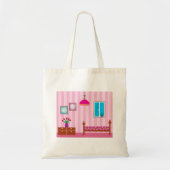 Roze slaapkamerCanvas tas (Voorkant)