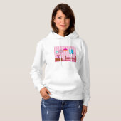 Roze slaapkamervrouwen hoodie (Voorkant volledig)