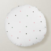 Roze slaapkat op maat rond kussen (Achterkant)