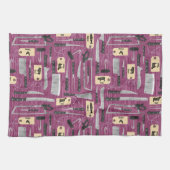 Roze slagersmessen theedoek (Horizontaal)