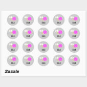 Roze slak 13.1 (halve marathon) ronde sticker (Vel)