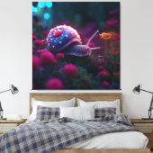 Roze slak, AI Art, Canvas Print (Insitu (Slaapkamer))