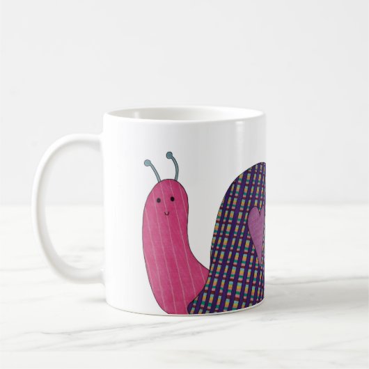 Roze slak koffie Mok (Links)