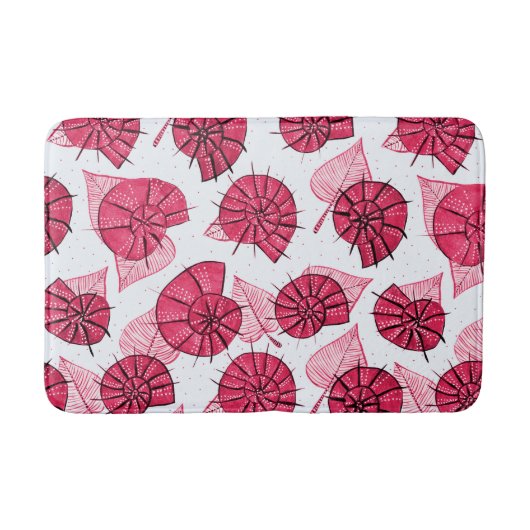 Roze slakken Pattern Girly Zoology Badmat (Voorkant)