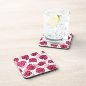 Roze slakken Pattern Girly Zoology Bier Onderzetter (Rechterzijde)