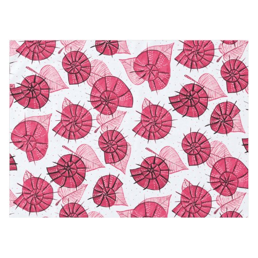 Roze slakken Pattern Girly Zoology Tafelkleed (Voorkant (Horizontaal))