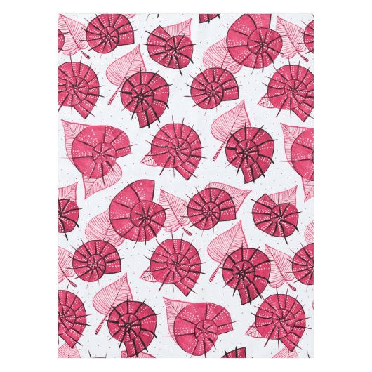 Roze slakken Pattern Girly Zoology Tafelkleed (Voorkant)